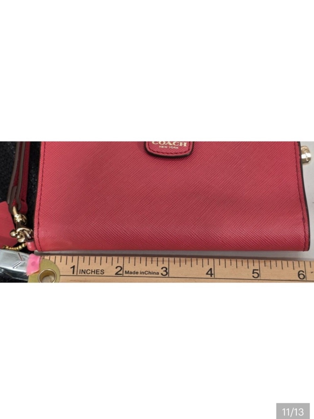 Coach Pink Leather Tech Phone Wallet Wristlet - Picture 13 of 15